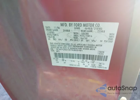 2007 Ford Escape Xlt/Xlt Sport from USA, damaged, VIN 1FMYU93157KB53161